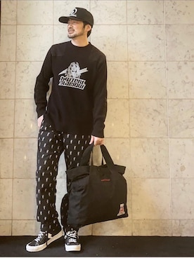 「アーミー」｜「アイテム（帽子）」を使った、yamaguchi.fさん（メンズ・171cm）の春コーディネート