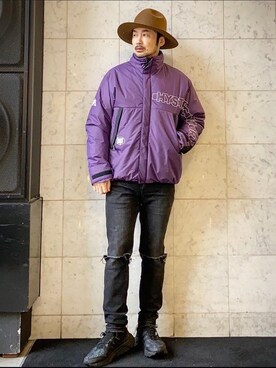 yamaguchi.fさんの「HG ロゴ スタンドカラージャケット」を使ったコーディネート