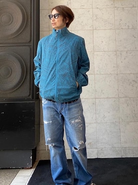 「コラボレーション」｜「アイテム（ブルゾン）」を使った、yamaguchi.fさん（メンズ・171cm）の夏コーディネート
