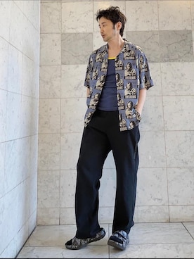 「ﾋﾞｯｸﾞｼﾙｴｯﾄ」｜yamaguchi.fさん（メンズ・171cm）の春コーディネート