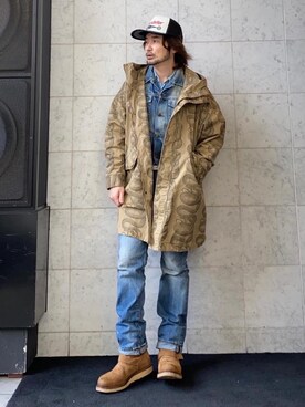 「みりたりー」｜「アイテム（その他アウター）」を使った、yamaguchi.fさん（メンズ・171cm）の冬コーディネート