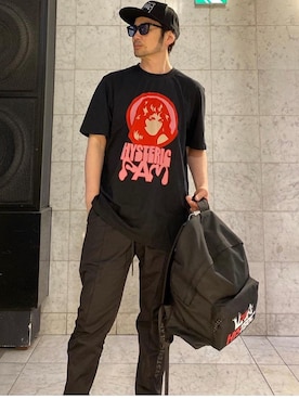 「アイテム（サングラス、ブラウン系）」を使った、yamaguchi.fさん（メンズ・171cm）の春コーディネート
