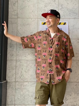 「シャツ 」｜「アイテム（腕時計）」を使った、yamaguchi.fさん（メンズ・171cm）の夏コーディネート