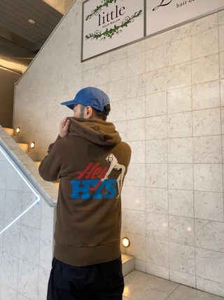 HYSTERIC GLAMOUR ネイビー ロゴパーカー 20230810012646950_1000.jpg