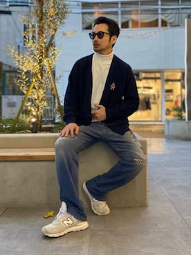 「でにむ」｜「アイテム（スウェットパンツ）」を使った、yamaguchi.fさん（メンズ・171cm）の冬コーディネート