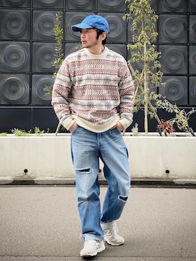 「でにむ」｜「アイテム（スウェット）」を使った、yamaguchi.fさん（メンズ・171cm）の冬コーディネート