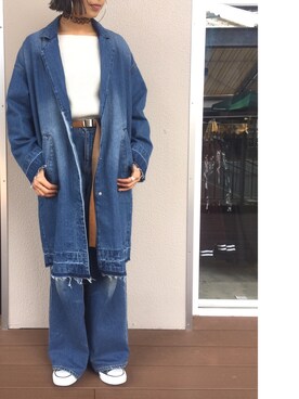 「CONVERSE（コンバース）のconverse（コンバース） ALL STAR OX（オールスターOX）（スニーカー）」を使った、あかねさん（レディース・161cm）の冬コーディネート