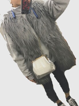 「DHOLIC（ディーホリック）のアイテム（その他アウター）」を使った、あかねさん（レディース・161cm）の秋コーディネート