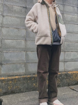 「チャックテイラー」｜「アイテム（ブルゾン）」を使った、miiiさん（レディース・154cm）の冬コーディネート