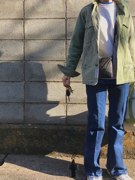 「チャックテイラー」｜「アイテム（ブルゾン）」を使った、miiiさん（レディース・154cm）の春コーディネート