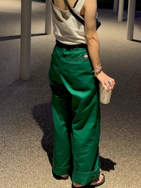 「BEAUTY&YOUTH UNITED ARROWS（ビューティーアンドユースユナイテッドアローズ）のアイテム（パンツ、グリーン系）」を使った、syks9721さん（レディース・154cm）の冬コーディネート
