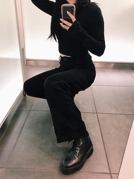 「HIDE（ハイド）のアイテム」を使った、Aさん（レディース・165cm）の冬コーディネート