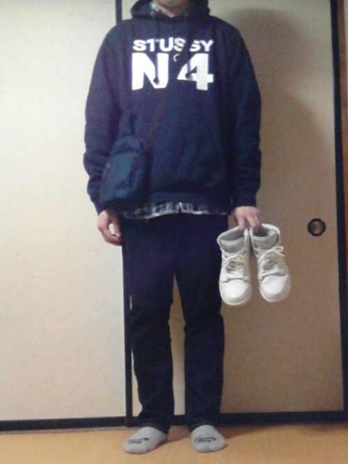 Naoki Stussyのパーカーを使ったコーディネート Army