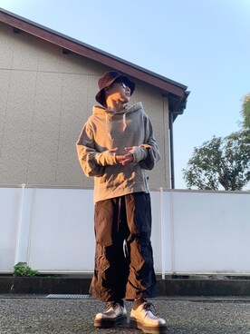 「glamb（グラム）のアイテム（その他シューズ）」を使った、malibuさん（メンズ・163cm）の秋コーディネート