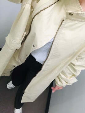 「Libra Cue（リブラ キュー）のアイテム（モッズコート）」を使った、zumy24さん（レディース・157cm）の春コーディネート