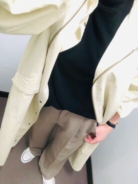 「Libra Cue（リブラ キュー）のアイテム（モッズコート）」を使った、zumy24さん（レディース・157cm）の春コーディネート