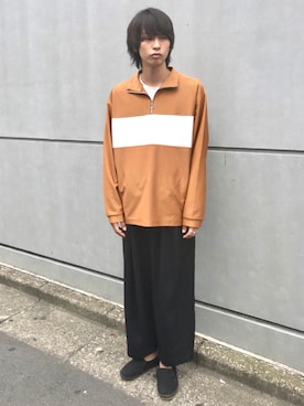 「STUSSY（ステューシー）のアイテム（スリッポン）」を使った、akiiiiさん（メンズ・182cm）の夏コーディネート