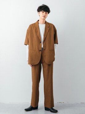 「春めきシューズ」｜「アイテム（その他アウター）」を使った、akiiiiさん（メンズ・181cm）の春コーディネート