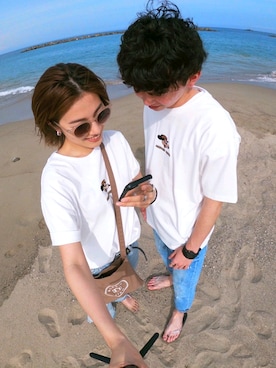 「disney」｜「アイテム（アナログ腕時計）」を使った、0reiwearさん（メンズ・169cm）の夏コーディネート