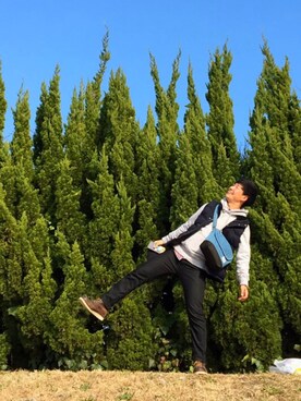 「さんぽ」｜「アイテム（ジャケット/アウター）」を使った、わい氏さん（メンズ・158cm）の秋コーディネート