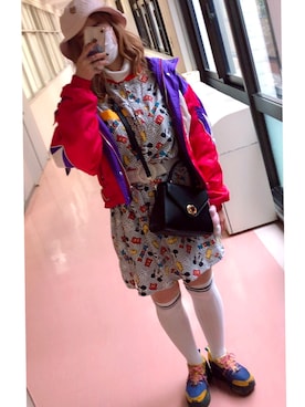 「原宿」｜「アイテム（ワンピース/ドレス）」を使った、Kellyさん（レディース・162cm）の冬コーディネート