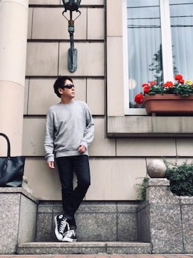 「アイテム（トートバッグ）」を使った、イーサン・ハントさん（メンズ・181cm）の秋コーディネート