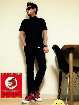 赤コンオールスターズ のメンズ人気ファッションコーディネート Wear