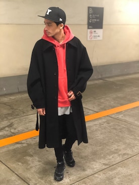 「CONVERSE TOKYO（コンバーストウキョウ）のアイテム（パンツ）」を使った、kaioさん（メンズ・180cm）の冬コーディネート