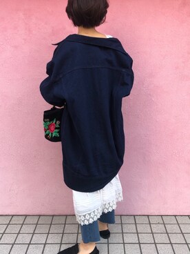 「SOMETHING（サムシング）のアイテム（ジャケット/アウター）」を使った、mamuさん（レディース・156cm）の秋コーディネート