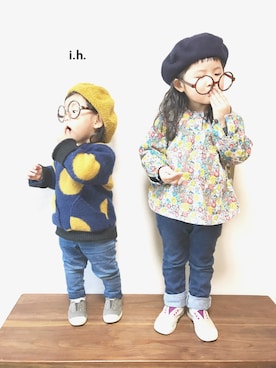 「notsobig（ノットソービッグ）のアイテム」を使った、ihiさん（キッズ・90cm）の冬コーディネート