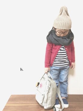 「フェリシモキッズ（フェリシモキッズ）のアイテム（パンツ）」を使った、ihiさん（キッズ・90cm）の冬コーディネート