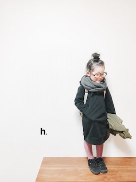 「CIAOPANIC TYPY（チャオパニックティピー）のアイテム（MA-1）」を使った、ihiさん（キッズ・100cm）の秋コーディネート