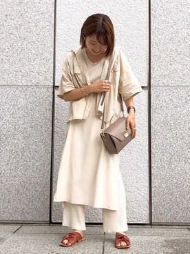 「LOWRYS FARM（ローリーズファーム）のショートＣＰＯシャツ　841006（シャツ/ブラウス）」を使った、これとすさん（レディース・150cm）の夏コーディネート