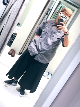 「袴」｜「アイテム（ハンチング/ベレー帽）」を使った、KANさん（メンズ・175cm）の夏コーディネート
