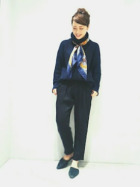 「LE JUN（ルジュン）のアイテム（アクセサリー）」を使った、sakiさん（レディース・155cm）の秋コーディネート