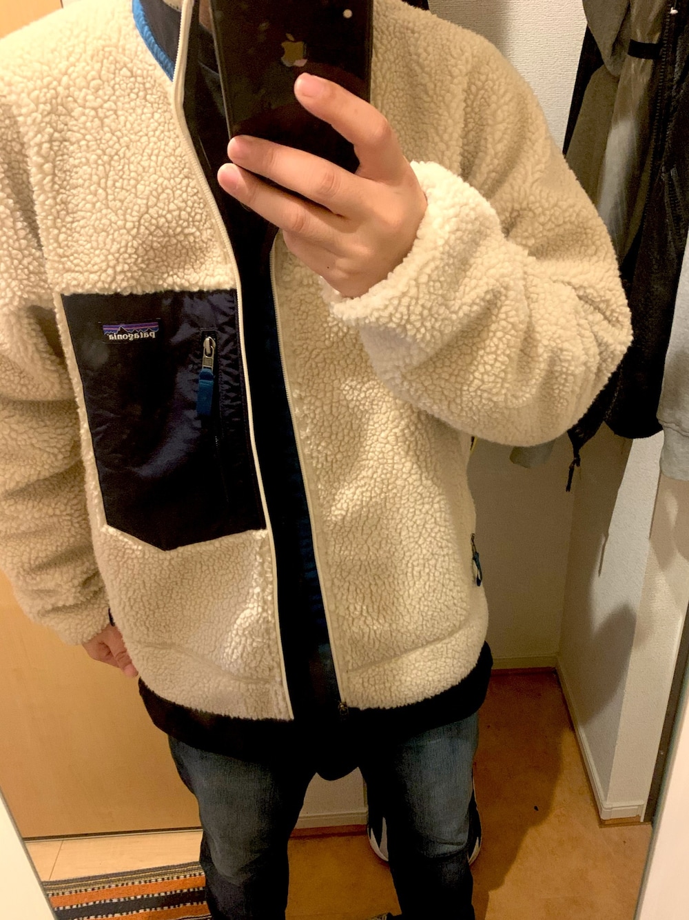 「レトロX、パタゴニア、ナチュラル、ベージュ」｜「patagoniaのパタゴニア PATAGONIA メンズ フリース ジャケット 23056＜Men's Classic Retro-X Jacket メンズ クラシック レトロX ジャケット＞（その他アウター、ベージュ系）」を使った、Yoshiki  Utsumiさん（メンズ・172cm）の秋コーディネートの1枚目の写真