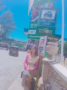 「UNIQLO（ユニクロ）のアイテム（ジャケット/アウター、ピンク系）」を使った、Weiさん（レディース・157cm）の夏コーディネート