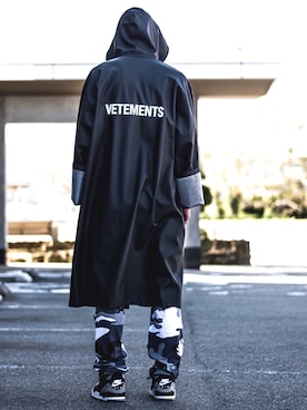 「vetements」｜「アイテム（ダウンジャケット/コート）」を使った、そさん（メンズ・181cm）の冬コーディネート