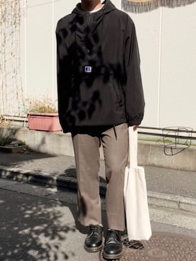 「confect（コンフォクト）のアイテム（バッグ）」を使った、はせがわさん（メンズ・168cm）の春コーディネート