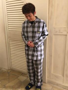 Actually アクチュアリー の パジャマ メンズ タータンチェック ルームウェア パジャマ Wear