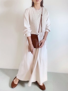 「ESPERANZA（エスペランサ）のアイテム（バレエシューズ）」を使った、Hnkさん（レディース・154cm）の秋コーディネート