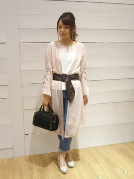 「ASZAKKA（アザッカ）のアイテム（バッグ）」を使った、ARISAさん（レディース・155cm）の春コーディネート