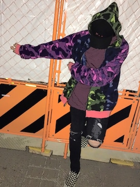 「Bape」｜「アイテム（スウェット）」を使った、#A-KI-YA#さん（メンズ・167cm）の春コーディネート