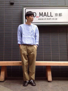 「SPELLBOUND（スペルバウンド）のアイテム（パンツ）」を使った、D_MALL 京都さん（メンズ・165cm）の春コーディネート