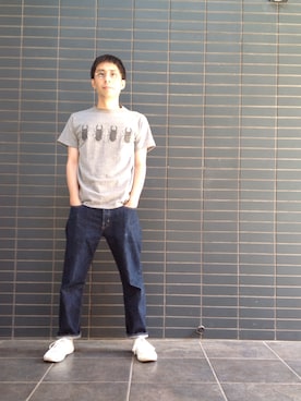 「MASTER&Co（マスターアンドコー）のアイテム（シューズ）」を使った、D_MALL 京都さん（メンズ・165cm）の夏コーディネート