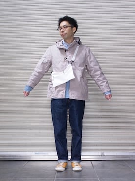 「OMNIGOD（オムニゴッド）のアイテム（マウンテンパーカー）」を使った、D_MALL 京都さん（メンズ・165cm）の冬コーディネート