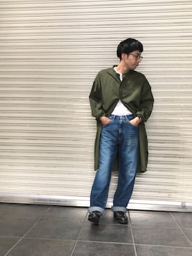 「OMNIGOD（オムニゴッド）のアイテム（パンツ）」を使った、D_MALL 京都さん（メンズ・165cm）の秋コーディネート