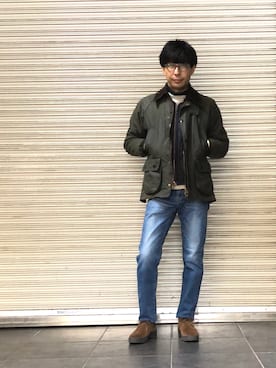「タイトシルエット」｜「アイテム（ジャケット/アウター）」を使った、D_MALL 京都さん（メンズ・165cm）の冬コーディネート