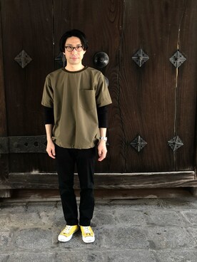 「SPELLBOUND（スペルバウンド）のアイテム」を使った、D_MALL 京都さん（メンズ・165cm）の春コーディネート