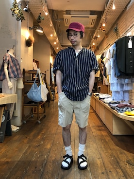 「SPELLBOUND（スペルバウンド）のアイテム」を使った、D_MALL 京都さん（メンズ・165cm）の夏コーディネート